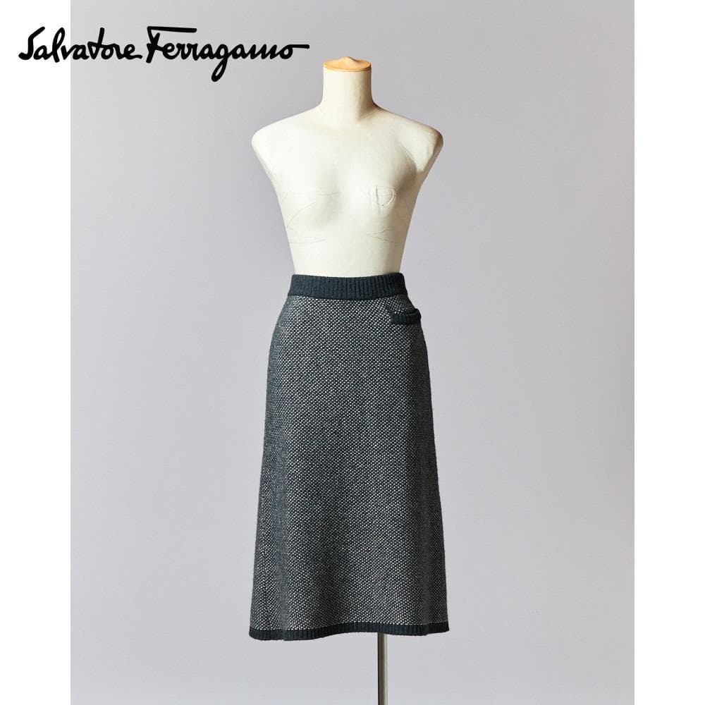 【SIZE:M】Salvatore Ferragamo ニット ロングスカート