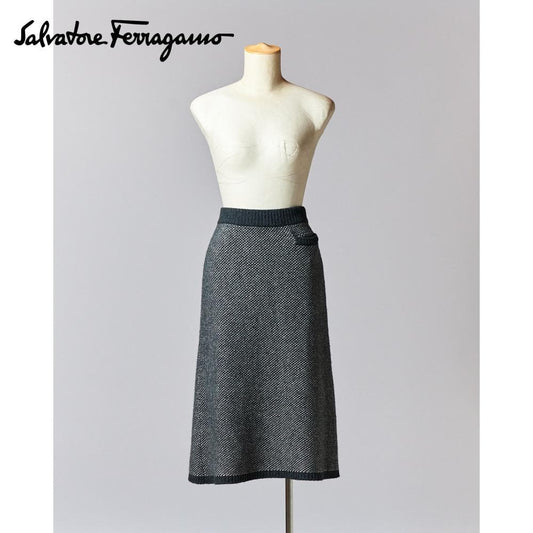 【SIZE:M】Salvatore Ferragamo ニット ロングスカート