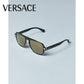 【56-18 145】ケース付 VERSACE ベッコウ 度なしサングラス