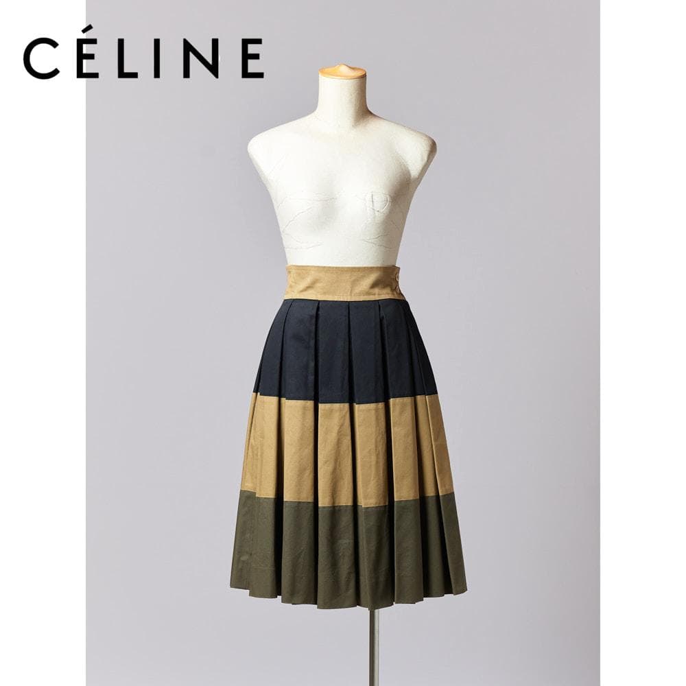 【SIZE:34】CELINE セリーヌ コットンスカート FRANCE
