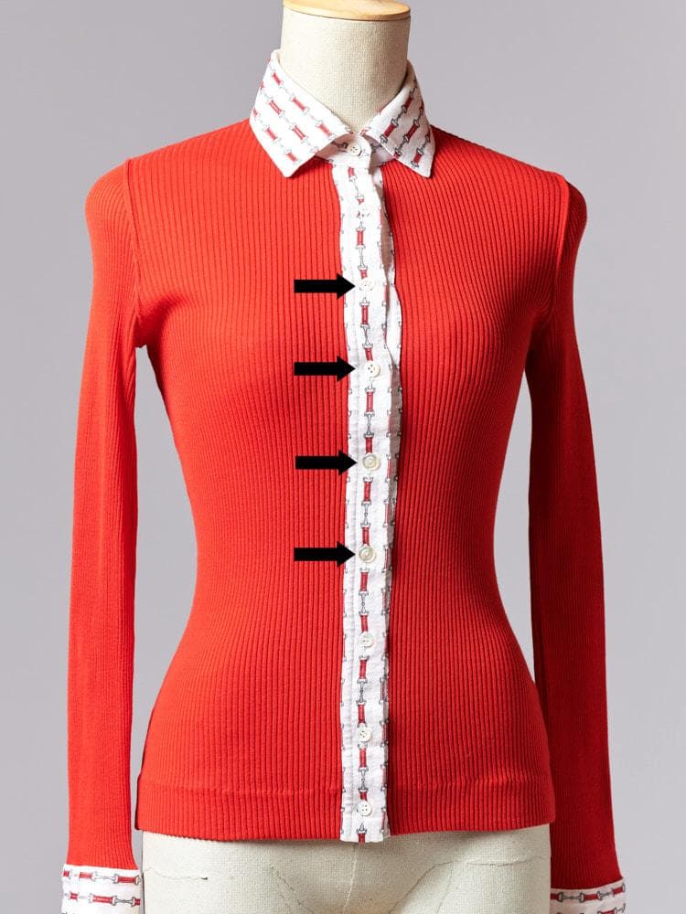 【SIZE:38】CELINE ヴィンテージセリーヌ 長袖シャツ 赤