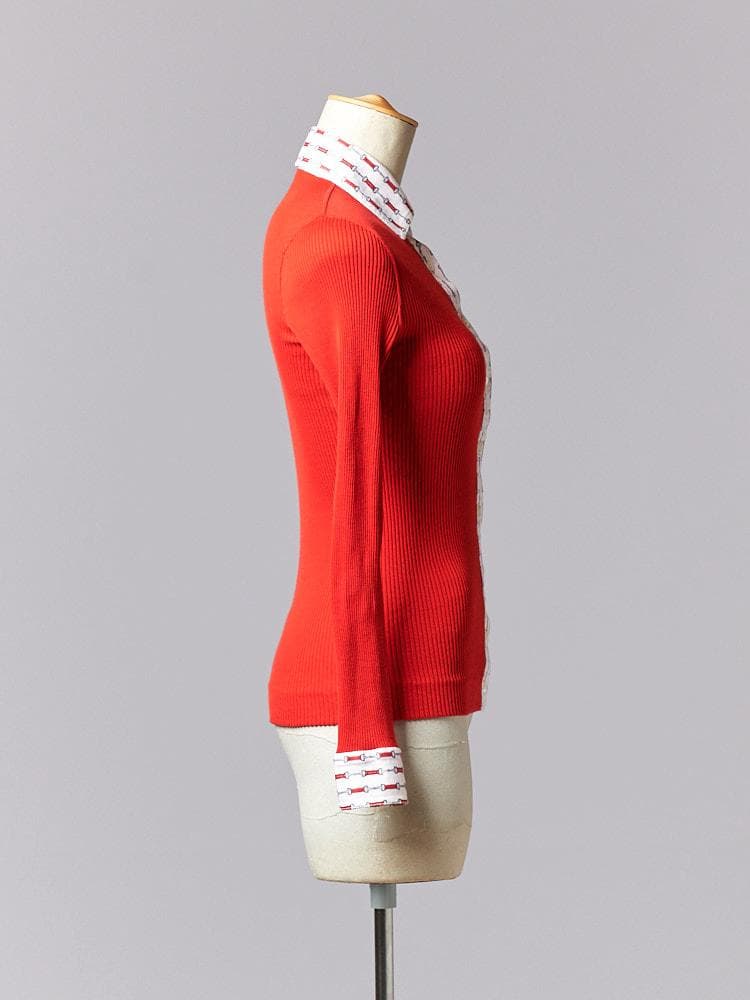 【SIZE:38】CELINE ヴィンテージセリーヌ 長袖シャツ 赤