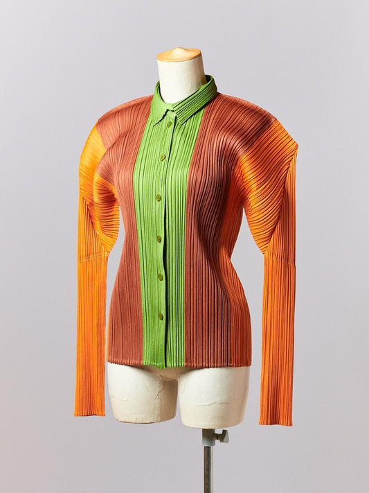 【SIZE:3】PLEATS PLEASE 長袖ボタンダウンシャツ