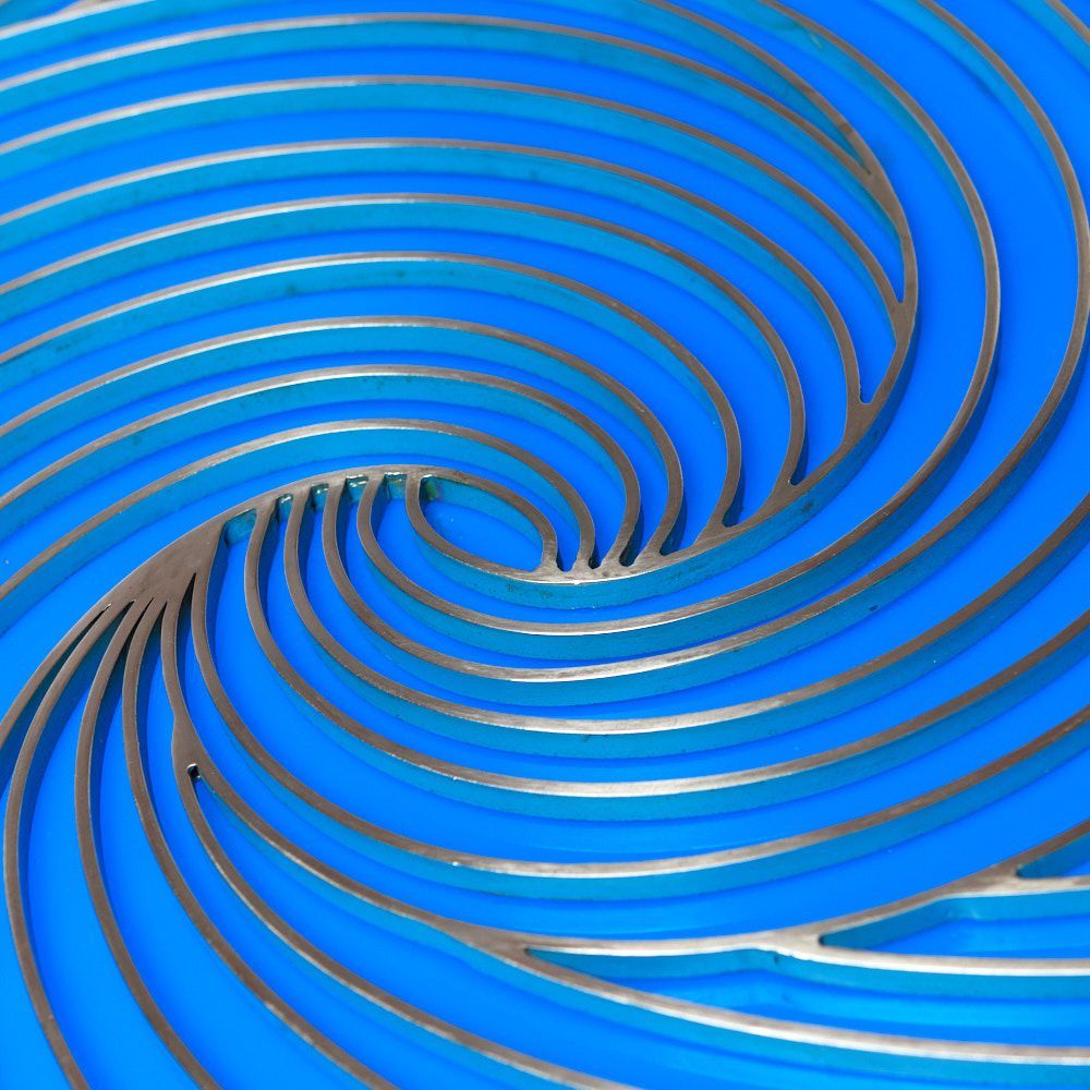 60s-70s "TIDE" Table Acrylic Glass Stainless w/Caster Wheels　スペースエイジ　ポストモダン