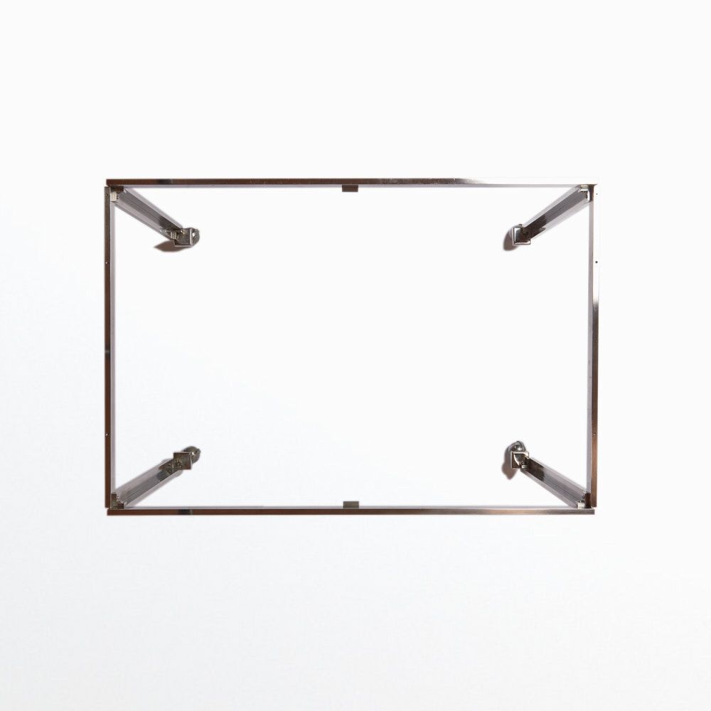 60s-70s "TIDE" Table Acrylic Glass Stainless w/Caster Wheels　スペースエイジ　ポストモダン