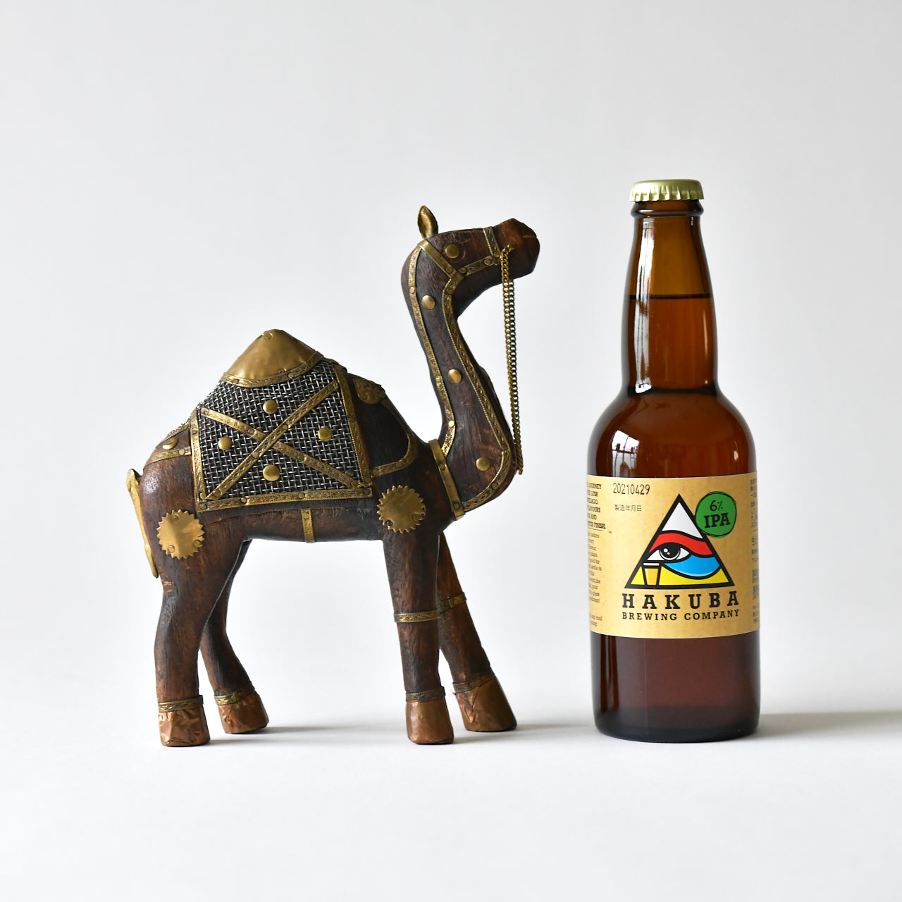 Wooden Camel Figure