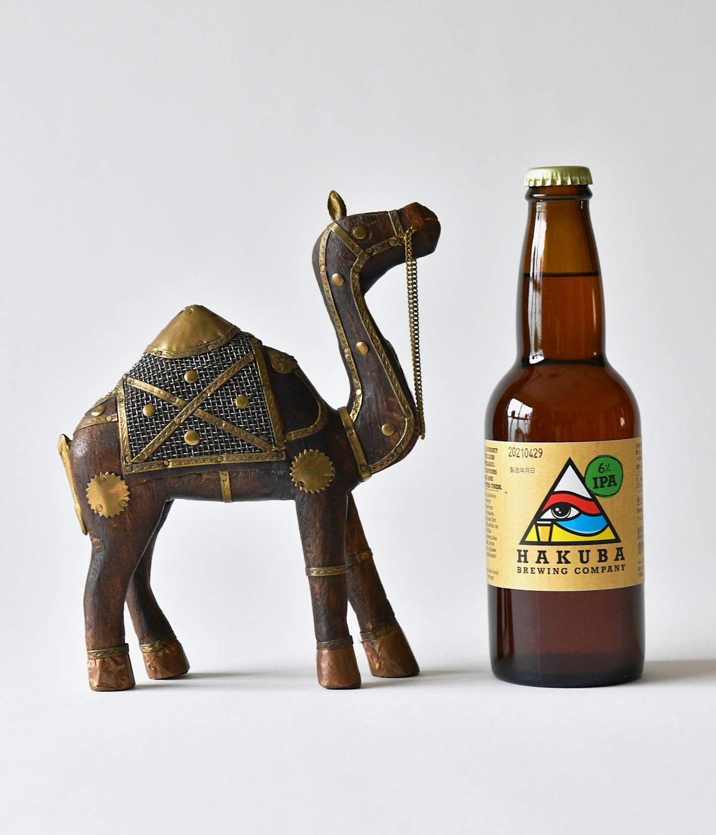 Wooden Camel Figure
